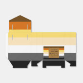 ベアプライドフラグ金ゴールドゲイ結婚式の引き出物ボックス フェイバーボックス (折り畳みなし)