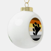 ベアプライドフラグ(前足付き) セラミックボールオーナメント (左)