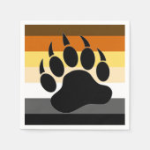 ベアプライドフラッグbearポーグラスコースター スタンダードカクテルナプキン (正面)