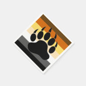 ベアプライドフラッグbearポーグラスコースター スタンダードカクテルナプキン (角)