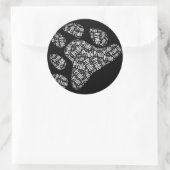 ベアプライドポーパターン白 – .png ラウンドシール (バッグ)