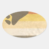 ベアプライドヴィンテージデザイン 楕円形シール (正面)