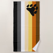 ベアプライド国旗 ビーチタオル (正面)