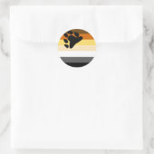 ベアプライド国旗 ラウンドシール (バッグ)