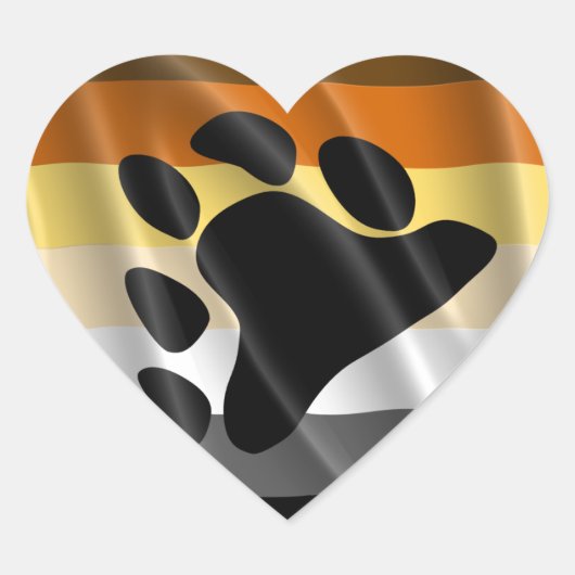 ベアプライド波状デザイン ハートシール (正面)