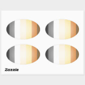 ベアプライド3Dカラー 楕円形シール (シート)