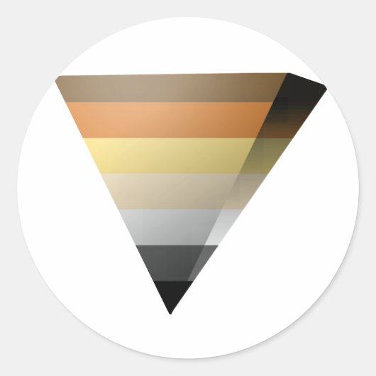 ベアプライド3D三角形 ラウンドシール (正面)