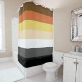 ベアプライド、ニュートラルストライプグラデーションプライド シャワーカーテン (インサイチュ)