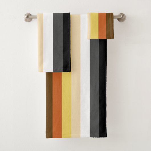 ベアプライド、ニュートラルストライプグラデーションプライド バスタオルセット (インサイチュ)