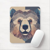ベアヘッドローポリデザイン マウスパッド (マウス)
