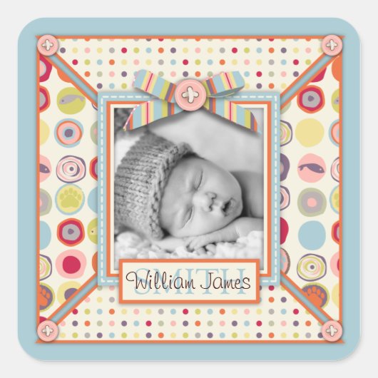 ベアベアフォトステッカー スクエアシール (正面)