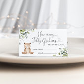 ベアベイビーシャワーは、どれくらいの数のテディグラハムを推測する エンクロージャーカード