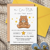 ベアベイビーシャワー、バブルティー、Cu-TEA 招待状