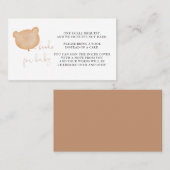 ベアベビーシャワーベビーカード プレイスカード (正面/裏面)