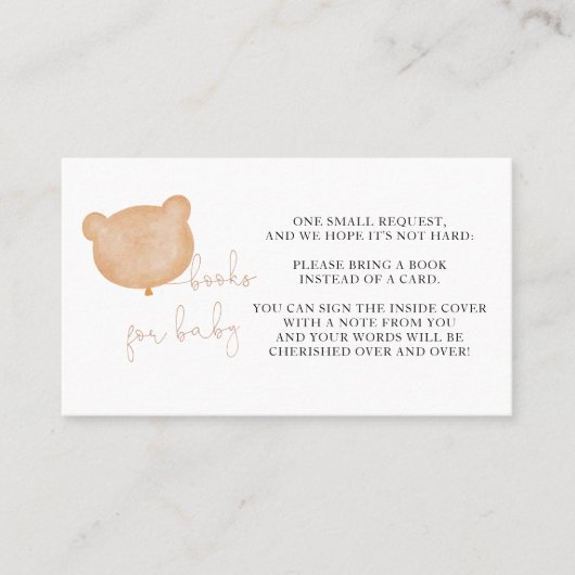 ベアベビーシャワーベビーカード プレイスカード (正面)