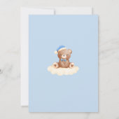 ベアベビーシャワー招待状ボーイホットエアバルーン 招待状 (裏面)