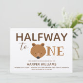 ベアベビーハーフ誕生日招待状 招待状 (スタンド正面)