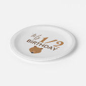 ベアベビーハーフ誕生日 ペーパープレート (アングル)