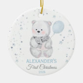 ベアベビー初めてのクリスマスオーナメントウッドランド セラミックオーナメント (正面)