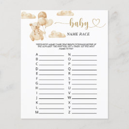 ベアベビー名のレースゲーム