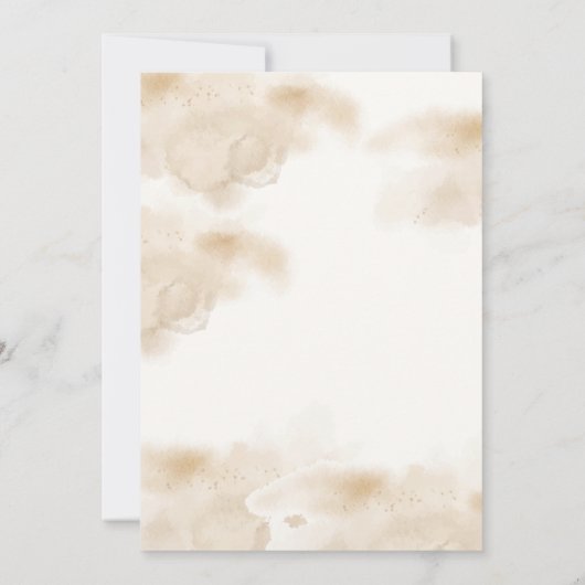 ベアベー男女兼用ビーシャワー私たちは心から待つことができる 招待状 (裏面)