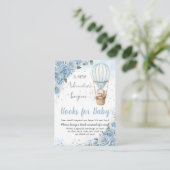 ベアホットエアバルーンブルーフローラブックベビー エンクロージャーカード (スタンド正面)