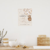 ベアホットエアバルーン中立ベビーシャワーへようこそ ポスター (キッチン)