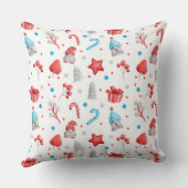 ベアホリデーカスタマイズ文字と名前20"X20" クッション (裏面)