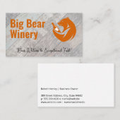 ベアホールディングワインボトル | 木製板 名刺 (正面/裏面)