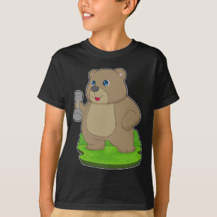 ベアボディビルダーダンベルボディビル Tシャツ