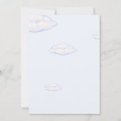 ベアボホブルーウォーター色ベビーシャワー 招待状 (裏面)