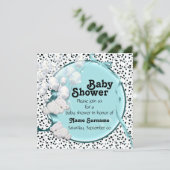 ベアボーイベビーシャワーテディ 招待状 (スタンド正面)