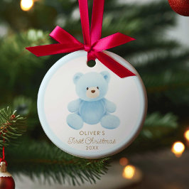 ベアボーイ初めてのクリスマスフォトオーナメント セラミックオーナメント