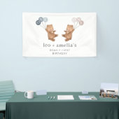 ベアボーイ女の子ツインズ – 合同誕生日へようこそ 横断幕 (トレードショー)