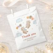 ベアボーイ女の子ツインズ – 最初の誕生日パーティー フェイバーバッグ (クリップ留めされた状態)