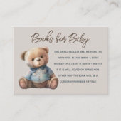 ベアボーイ赤ちゃんシャワー予約リクエスト エンクロージャーカード (正面)