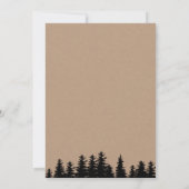 ベアボーイ赤ちゃんシャワー素朴ウッドランドクラフト 招待状 (裏面)