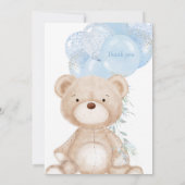 ベアボーイ・ファースト誕生日とバプテスマ 招待状 (裏面)