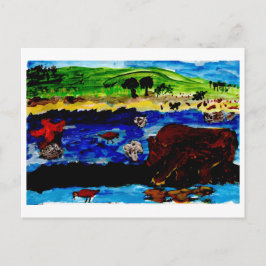 ベアポストカード付きソーシャル散水ホール ポストカード