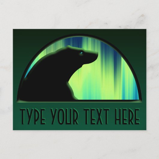 ベアポストカード先住民オーロラベアアートポストカード ポストカード (正面)