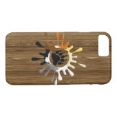 ベアポースプラッシュベアプライドカラーonウッドプリント Case-Mate iPhoneケース (裏面(横))