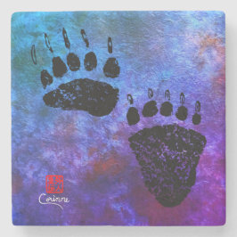 ベアポーズオンブルー – 大理石コースター ストーンコースター