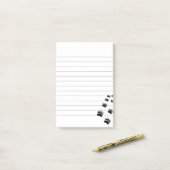 ベアポープリント横線 ポストイット (デスク上)