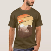 ベアマウンテンズグラフィックブラウン Tシャツ (正面)