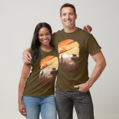 ベアマウンテンズグラフィックブラウン Tシャツ (ユニセックス)