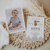 ベアマウンテンズファースト誕生日フォト招待状 招待状