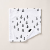 ベアマウンテンパターン浴用タオルセット バスタオルセット (ウォッシュタオル)