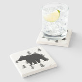 ベアマウンテンマーブルストーンコースター ストーンコースター (横)