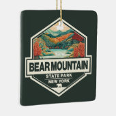 ベアマウンテン州パークニューヨークトラベルアートバッジ セラミックオーナメント (右)