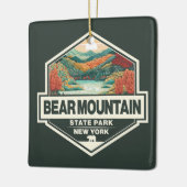 ベアマウンテン州パークニューヨークトラベルアートバッジ セラミックオーナメント (左)